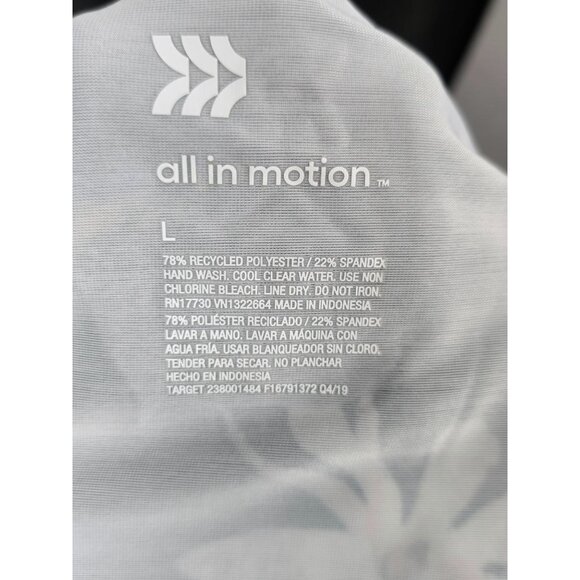 New All in Motion Floral High Coverage Swim Top Size L - Picture 3 of 4